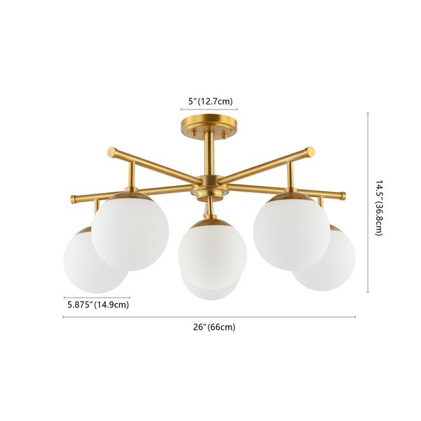Safavieh BRIETTE 6LT 26″ FLUSH MOUNT, Reduced Price 2172770400 FLU4079A
