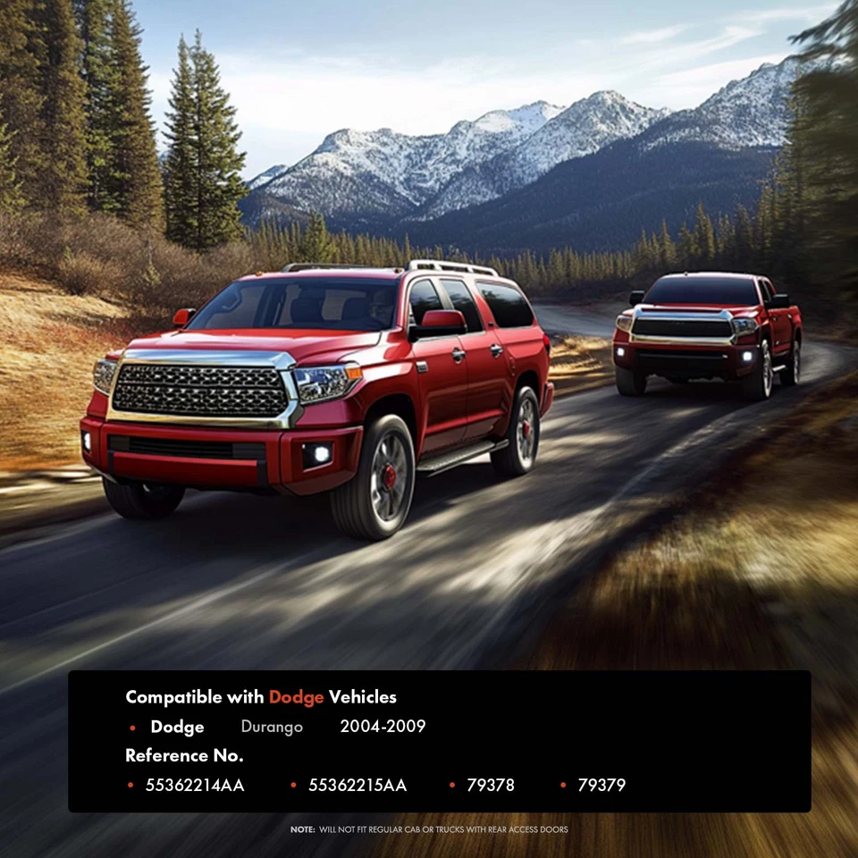 2x Manija de puerta exterior trasera izquierda izquierda derecha derecha para Dodge Durango 2004-2009 Foto 2 de 4