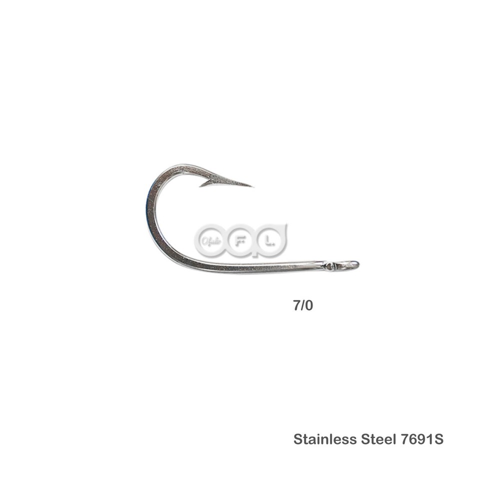 200 Hameçons Inox Gerry's Tackle – Taille 11/0 – Pour Thon Et Gros Poissons