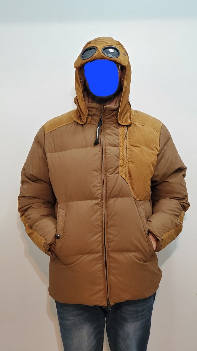 C.P. Company Hooded 50 FILI Goggle DOWN Men Jacket Brown C.P. Company Hooded 50 FILI Goggle DOWN Men Jacket Brown