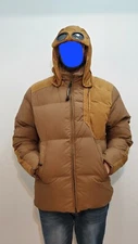 C.P. Company Hooded 50 FILI Goggle DOWN Men Jacket Brown Size 54 Brand NEW