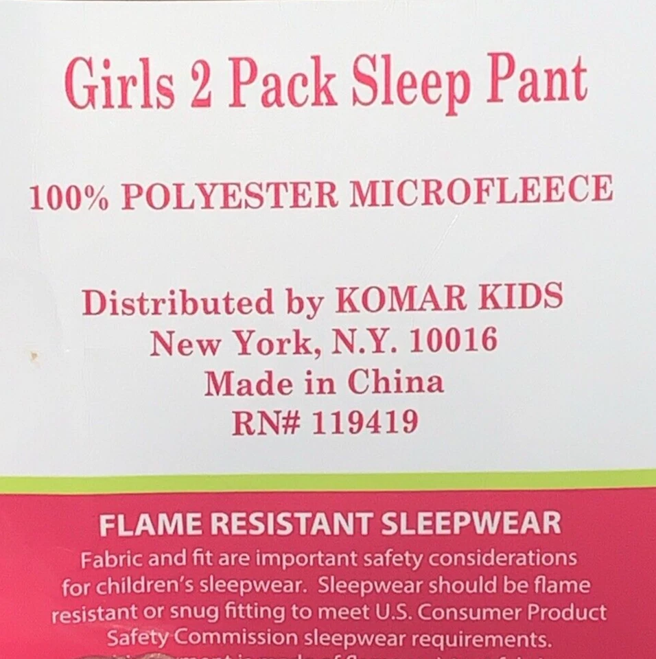 St. Eve (8 10 14) Niñas 2pk Microfleece Impermeable Pijama Pantalón para Dormir, Búhos Foto 3 de 4