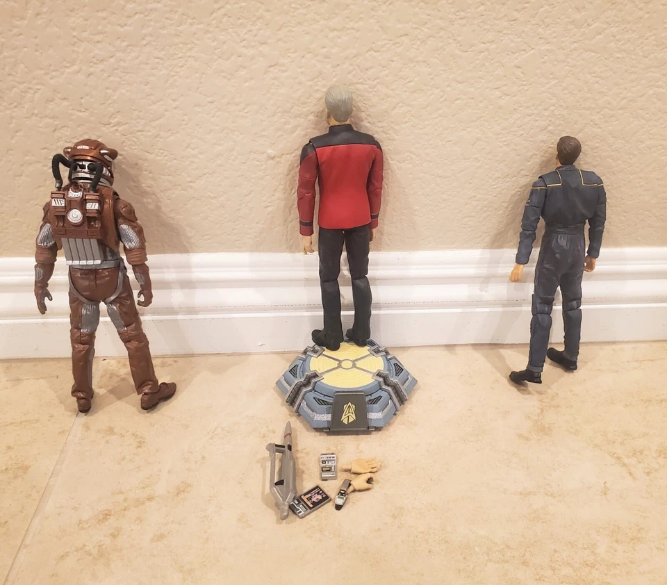 Lote 3 Figuras Star Trek Next Generation Enterprise Jonathan Archer Almirante Riker Foto 2 de 4