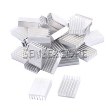 20PCS Silver Tone 20x14x6mm Rectangle Aluminum Heat Sink Cooling Cooler Fin-