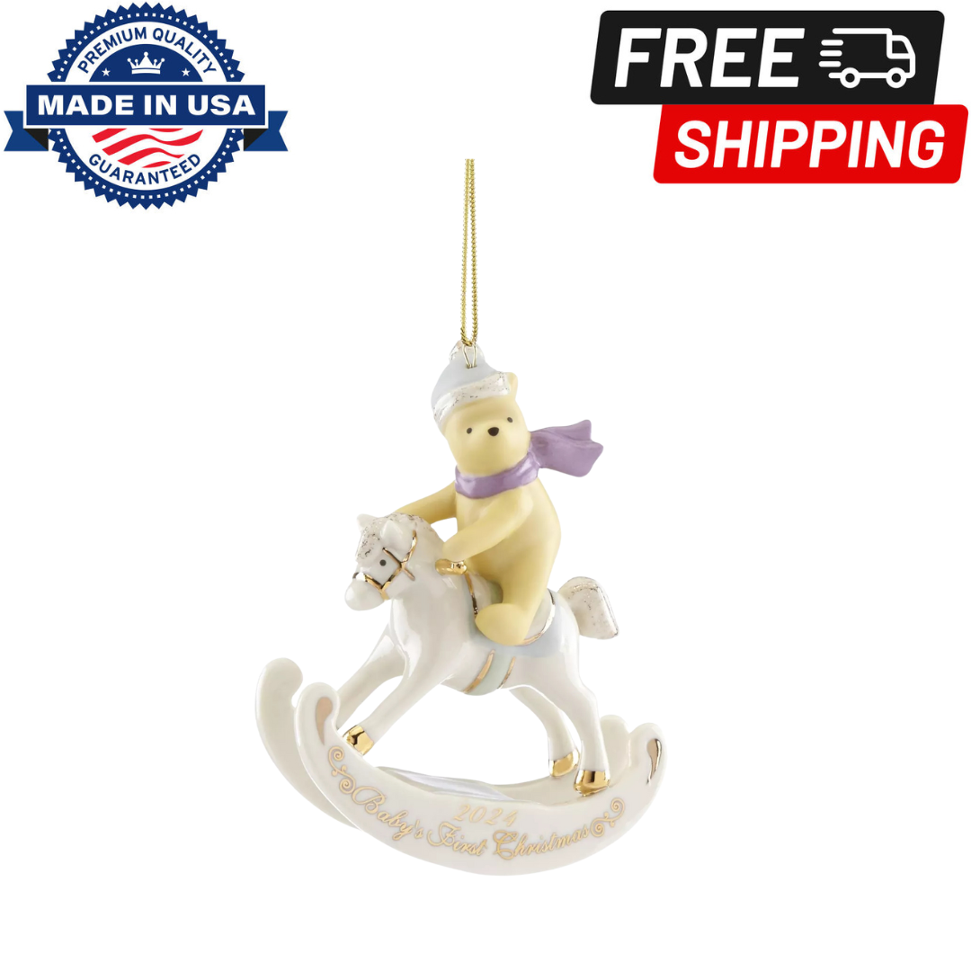 Lenox 2024 Winnie The Pooh Baby First Christmas Keepsake Ornament