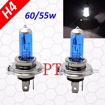 H4/9003-HB2 12V 55W Halogen Headlight Light Lamp Bulbs 5000K Super White Hi/Low