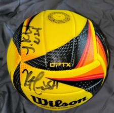 Taryn Kloth and Kristen Nuss Signed Volleyball 2024 Paris Olympics USA Proof