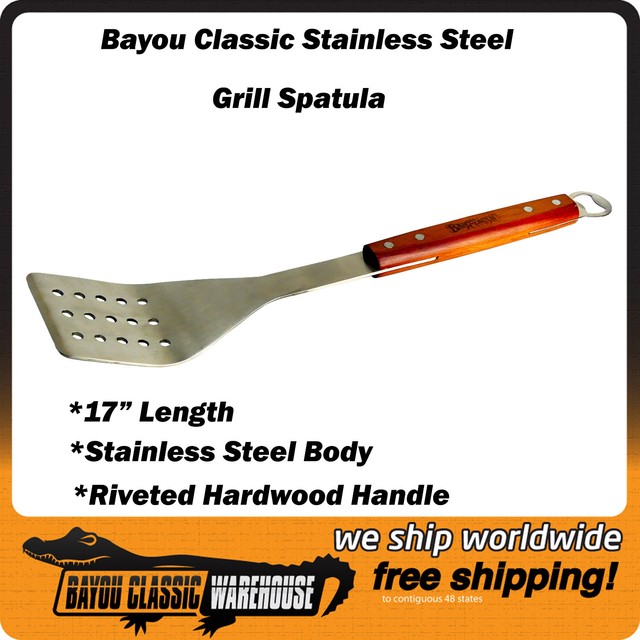 Bayou Classic Stainless Steel 17" Length Grill Spatula With Bottle