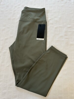 90 Degree By Reflex Carbon Interlink Compression Leggings Mulled Basil Green XL