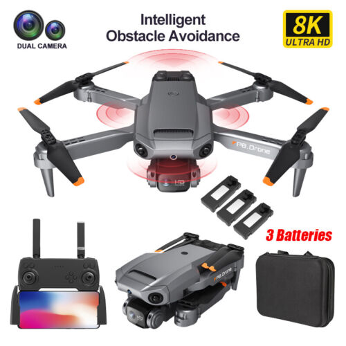 RC Drone 8K/4K HD Wide Angle Dual Camera WIFI FPV Obstacle Avoidance Quadcopter - Afbeelding 1 van 12