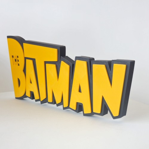 Batman 3D Free Standing printed Logo Sign, Wall Desk Shelf Art, Collectible - Picture 2 of 4