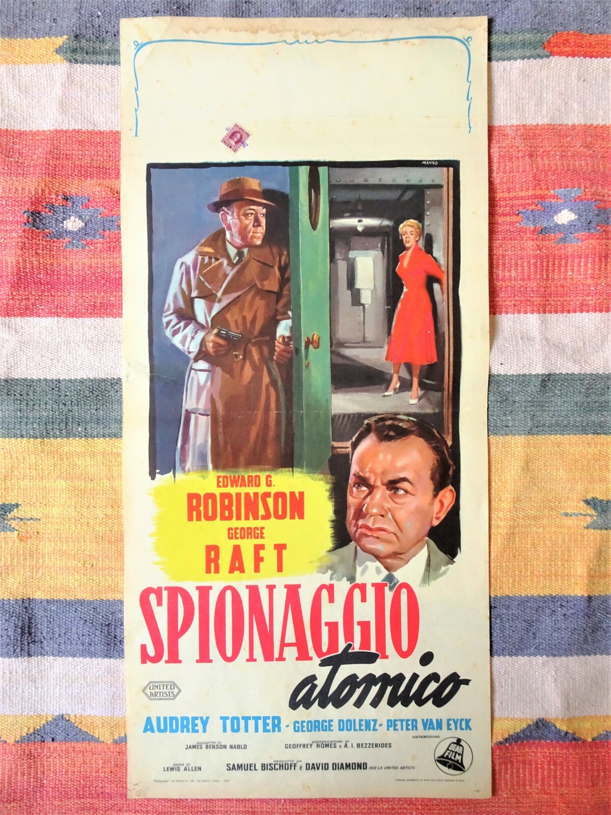 Locandina originale film Spionaggio atomico (1955) - Regia di Lewis Allen