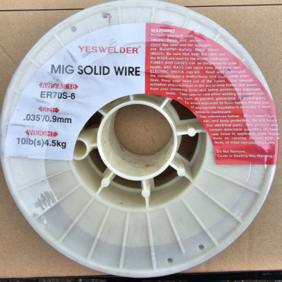 5X MIG SCHWEISSDRAHT KOHLENSTOFFSTAHL MASSIVDRAHTSPULE 0,9 MM.035''ER70S6 4,5 KG/10 PFUND