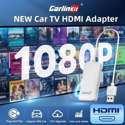 CarlinKit HDMI Adapter TV Video 4K HD Output Dongle Game For Wired CarPlay Car