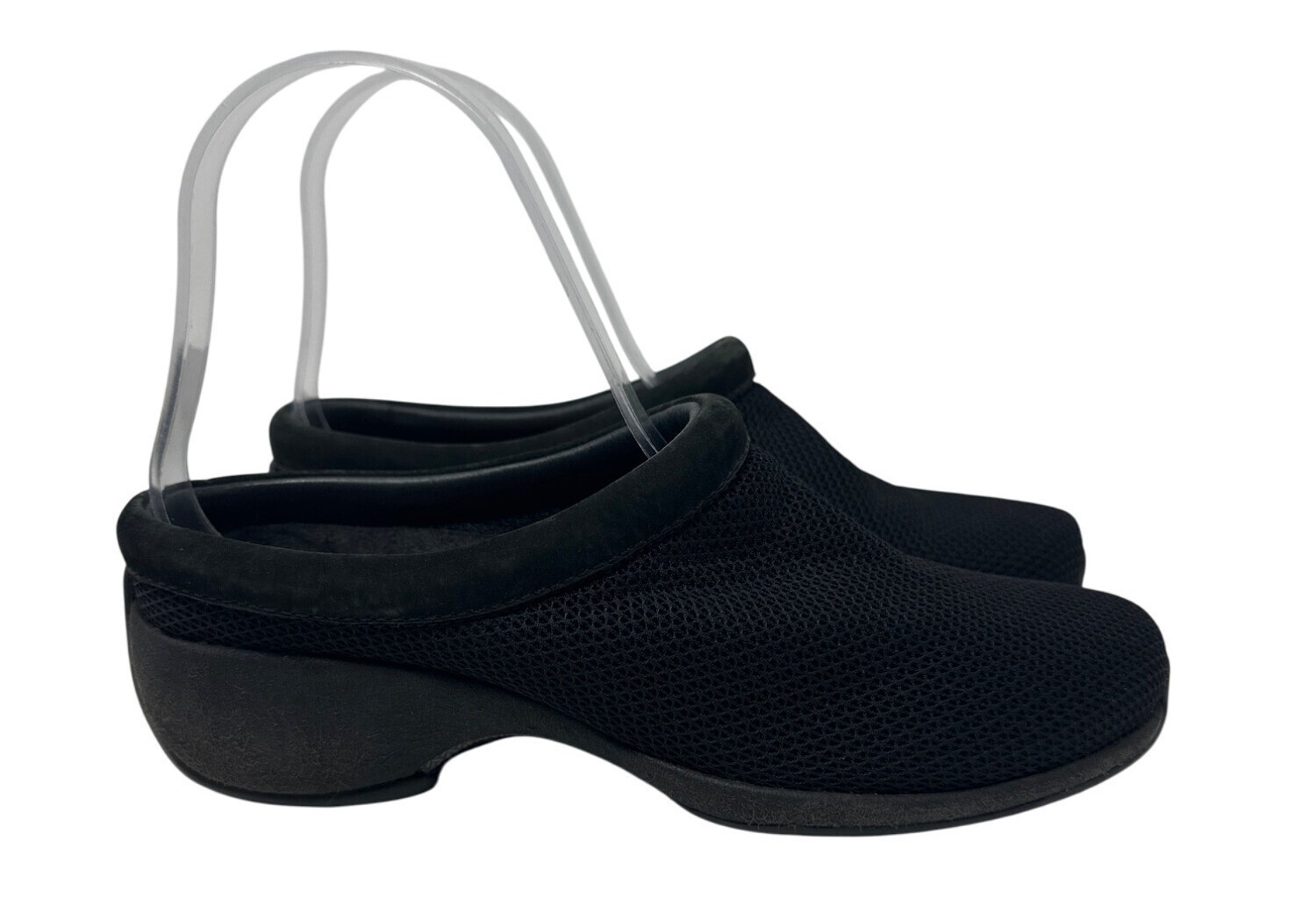 Zoccoli slip on Merrell Spire Net a rete neri con bordo in camoscio scarpe da donna taglia 6