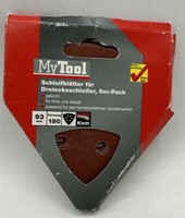 SchleifbläTter FüR Dreiecksschleifer, 5Er Pack 93Mm KöRnung 180, Klett