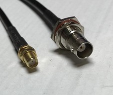 BNC Female Bulkhead to SMA Female Pick Your Length RG58 Coaxial Pigtail Cable US