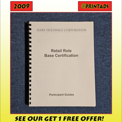 2009 Sears 200 Page Retail Role Base Book - Visit Our Store To See More!
