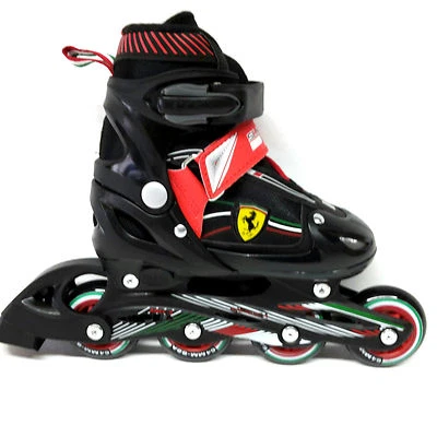 Ferrari Inline Skate verstellbare Kinder Inliner schwarz rot Gr. 30-33 Abec 5