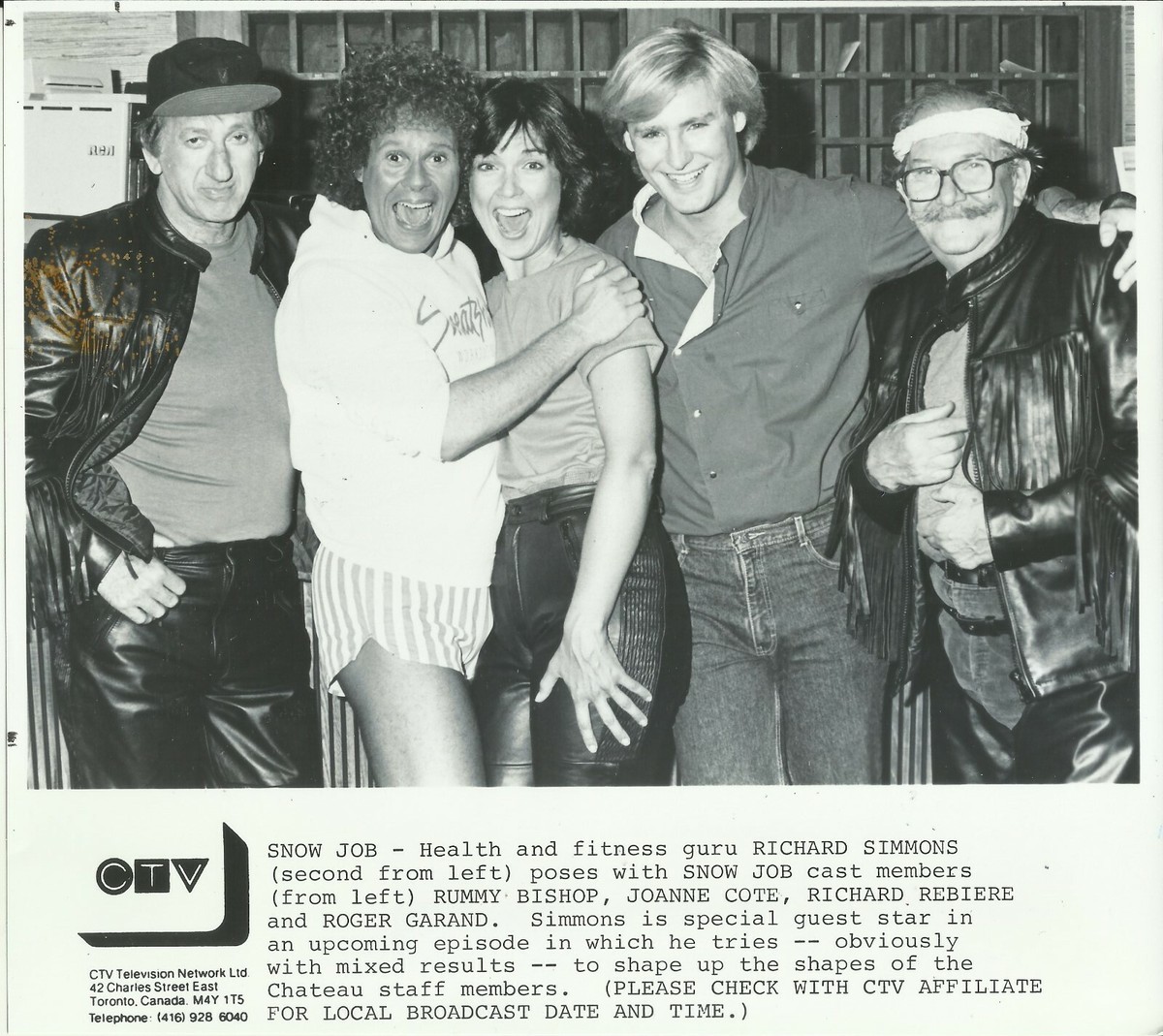 Snow Job Cast with Richard Simmons Original 1984 CTV Press Photo