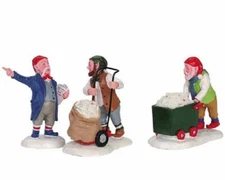 LEMAX CHRISTMAS VILLAGE ELVES DELIVERING MAIL TO SANTA 62225 NIB 