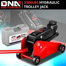 1.5 Ton Heavy Duty Steel Low Profile Hydraulic Trolley Service Floor Jack Red