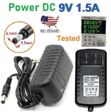 9V 1.5A 1500mA AC Adapter to DC Power Supply Charger Cord 5.5x2.1mm US plug