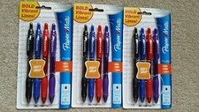 12 Paper Mate Profile Ballpoint Pens, Bold Point, 1.4 mm, 4 colors