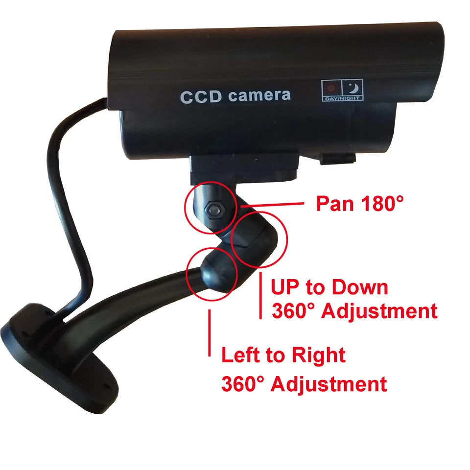 Bullet Dummy Fake Faux Camera CCTV Surveillance Security IR LED Flashing Light - Image 2 of 4