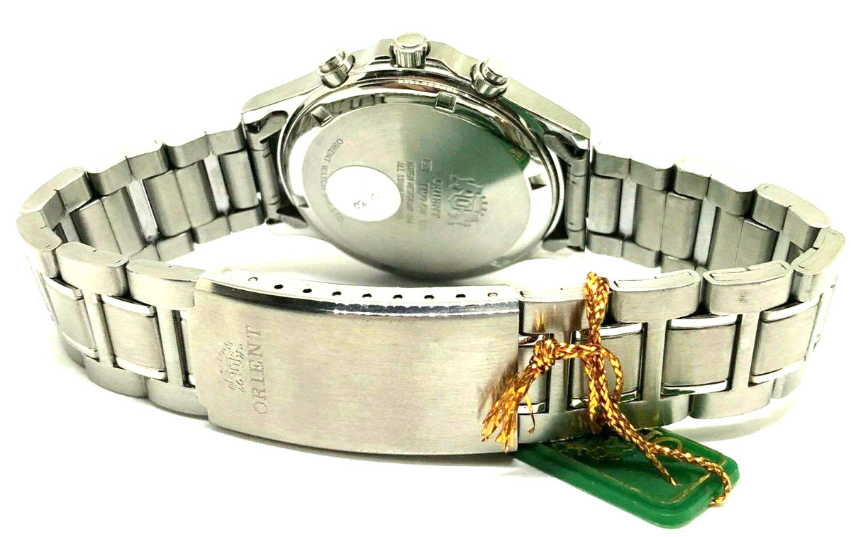 ORIENT - CHRONO WHITE TT00-C0 DIAL VINTAGE NOS QUARTZ NEW! VERY 