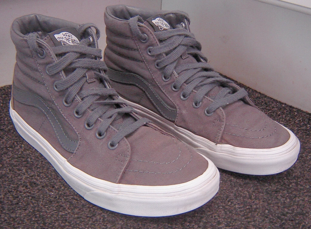 Vans Sk8 Hi Hi Top Skateboarding Trainers Brown Canvas UK Size 6 EU 39