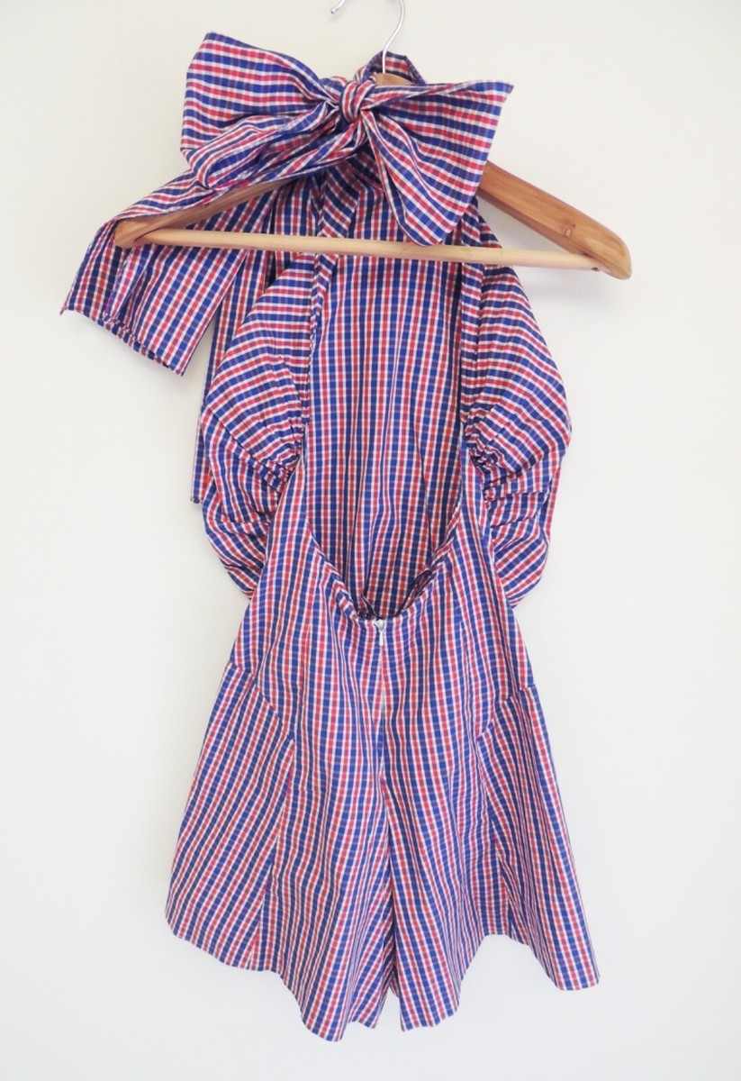 VIVIENNE WESTWOOD 1994 CAFE SOCIETY Union Jack plaid halter neck