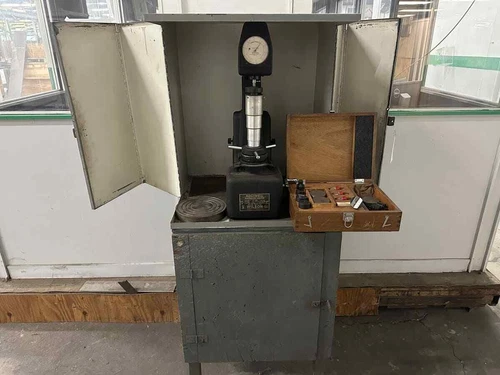 Wilson Rockwell 3JR Hardness Tester w/ Goko Seiki Accessories Set and Cabinet