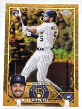 2023 Topps Gilded Collection- Garrett Mitchell #110 (RC) Gold Etch /99 Brewers 