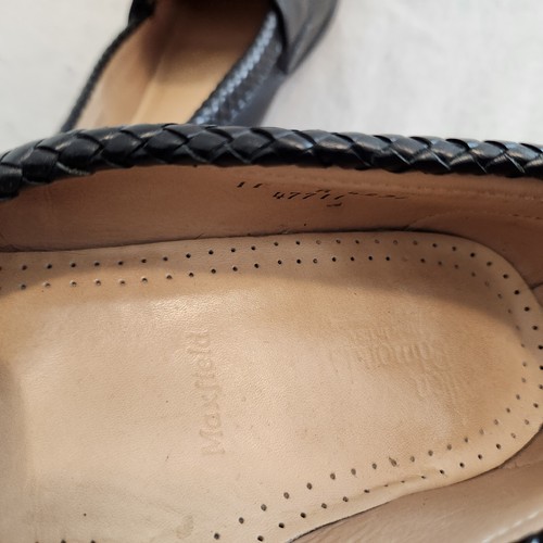Allen Edmonds Shoes Mens 11 A (Narrow) Maxfield Black Leather Tasselled Loafers - Picture 14 of 17
