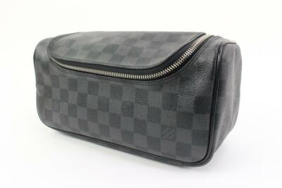 Louis Vuitton Damier Graphite Toiletry Pouch Cosmetic Case Travel