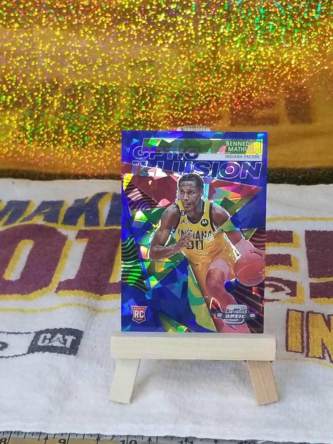 2022-23 Bennedict Mathurin Contenders Optic Illusion BLUE CRACKED ICE SP /75 RC