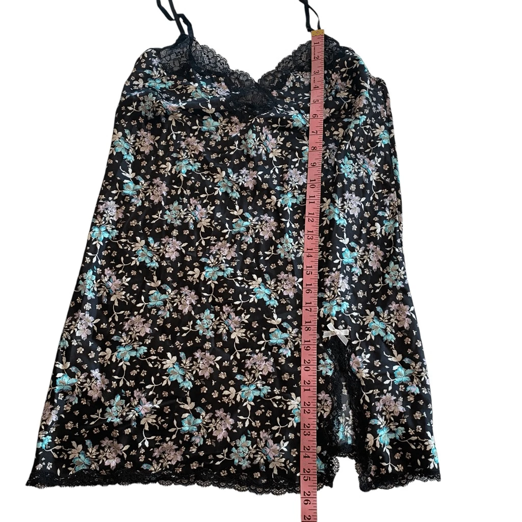 UNDERCOVER Abito Victoria's Secret nero floreale slip con spacco medio