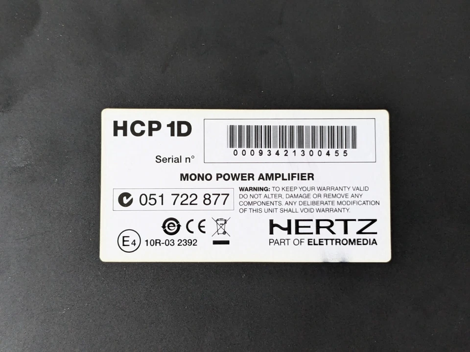 HERTZ HCP 1D Mono D-Class Power Amplifier With Crossover Amp | 1400 W Max Power  - Image 3 of 4