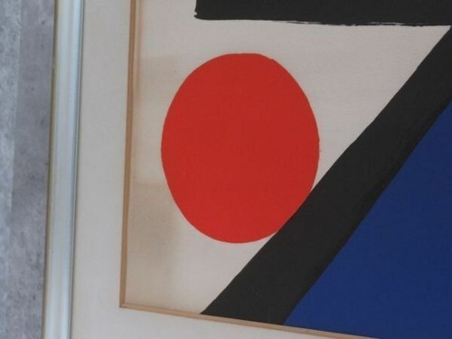 Alexander Calder Original Lithograph 1972 Signed in Plate Framed Modern Art - Picture 6 of 10