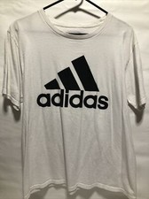 MENS WHITE ADIDAS T-SHIRT -The Go To Tee Cotton Size LARGE