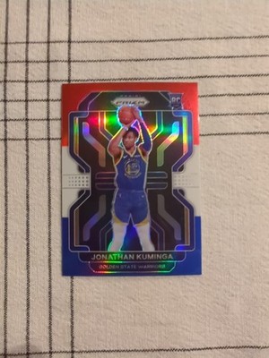 2021-22 Prizm Basketball Jonathan Kuminga Red White And Blue Prizm Rookie...