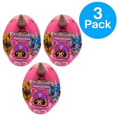 Zuru Rainbocorns Mamacorn Surprise Plush Mystery Egg 3 Pack Bundle Over 30 Surpr