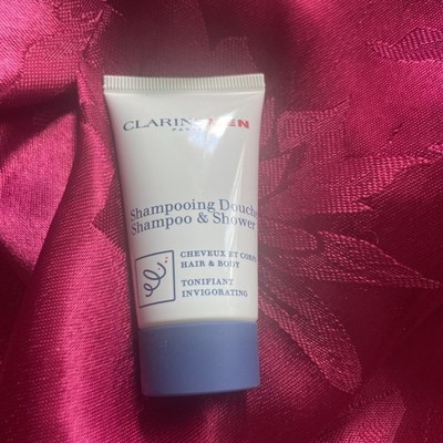 clarins men shampoo & shower gel wash 30ml Hair & Body bison grass galanga B5