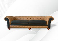 Chesterfield 4 Sitzer Leder Wohnzimmer Design Couchen Sofa Sofas Big Xxl Couchen