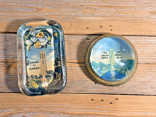 Lot de 2 presse-papiers vintage Floride - Bok / The Singing Tower - Lake Wales, FL