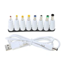 USB to DC9V 12V Power Cable for Routers Speaker DC5.5x2.1 8PCS Charging Plugs