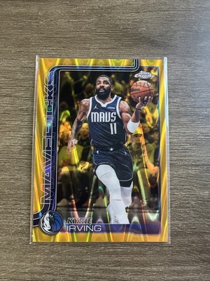 2025-26 Topps Chrome Update - Kyrie Irving #3 Gold RayWave Refractor # Match /50