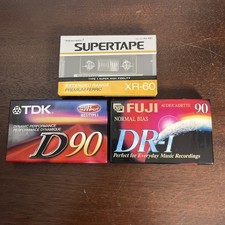 Lot of 3 Vintage Sealed Audio Cassette Tapes Recordable Music Recordings New