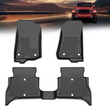 Fit For Jeep Wrangler 2018-2024 Jl 4door Floor Mats Liners Black All Weather Tpe